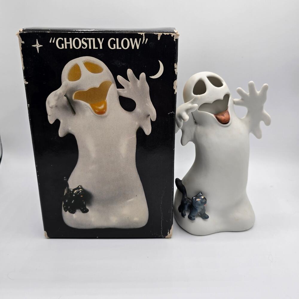 Vintage Ghostly Glow from Michael's porcelain candle lantern votive‎ burner